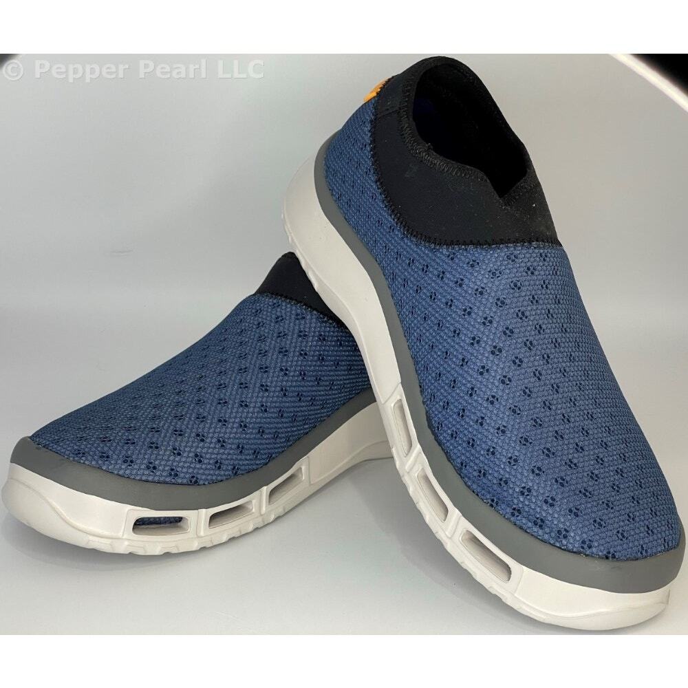 Fishing, Boat, Deck Shoes Neoprene Collar Men's Size 8 Blue Water Slip Resistant